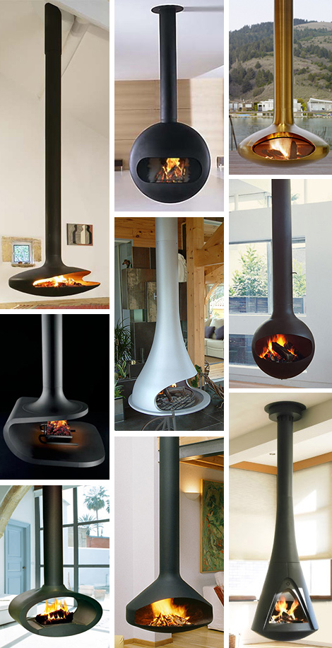 Ceiling Mounted Fireplaces 9 Coolest Ceiling Fireplace Designs